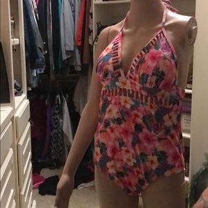 One-Piece Tropical Swimsuit